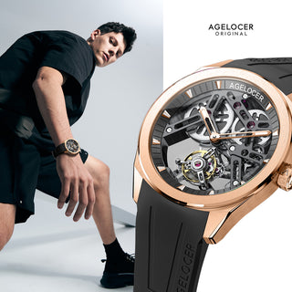 AGELOCER Original Tourbillon Skeleton Mechanical Watch