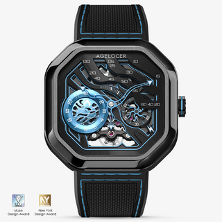 AGELOCER Volcano Series Skeleton Mechanical Watch Men