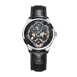 AGELOCER Original Schwarzwald Series Women Infatuated Mirror Skeleton Automatic Mechanical Watches