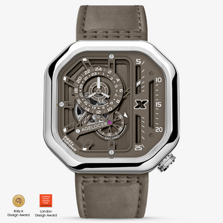 AGELOCER Original Co-branded Racing Series Skeleton Automatic Mechanical Men Watch Steel Strap