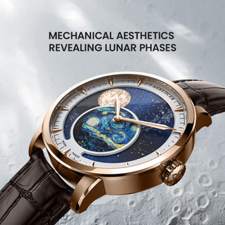 AGELOCER Original Astronomer Series Gold Automatic Mechanical Watches Men