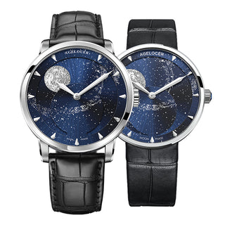 AGELOCER Original Astronomer Series Printed Automatic Mechanical Watch Couple Watches