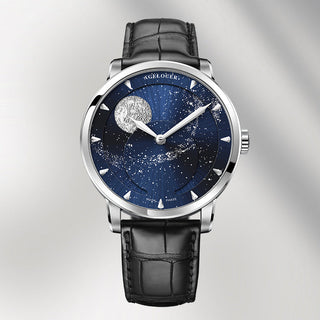 AGELOCER Original Astronomer Series Automatic Mechanical Watch Couple Watches Genuine Leather Strap