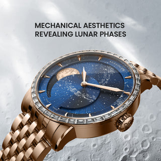 AGELOCER Original Astronomer Series Men Automatic Mechanical Watches Stainless Steel