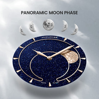 AGELOCER Original Astronomer Series Panoramic Moon Phase Luxury Men Automatic Mechanical Watches Gold