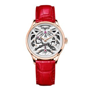 AGELOCER Original Schwarzwald Series Skeleton Automatic Mechanical Watches Women Watches