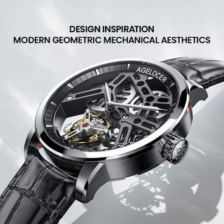 AGELOCER Original Skeleton Free-sprung  Balance Flying Tourbillon Manual Winding Tourbillon Watch(US Warehouse)