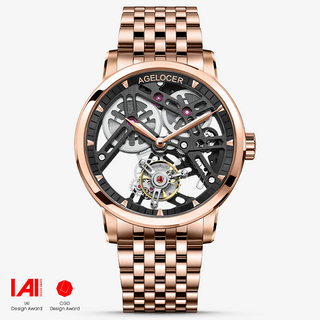 Agelocer gold tourbillon mechanical watch men