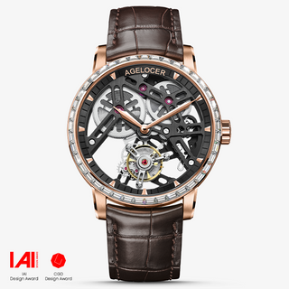 Agelocer gold tourbillon mechanical watch men