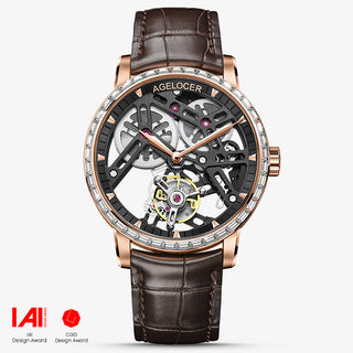 AGELOCER Original Luxury Diamond Tourbillon Series Manual Men Mechanical Watches