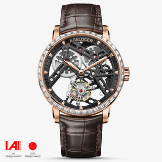 AGELOCER Original Luxury Diamond Tourbillon Series Manual Winding Men Mechanical Watches