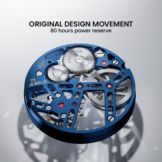 AGELOCER Original Free-sprung Flying Tourbillon Manual Winding Skeleton Mechanical Watch