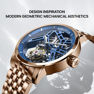 AGELOCER Original Free-sprung  Flying Tourbillon Mechanical Watch Steel