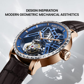 AGELOCER Original Luxury Free-sprung Balance Flying Tourbillon Watch-Zircon Version