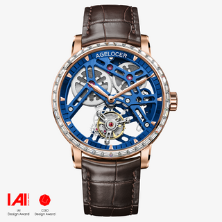 Agelocer gold tourbillon mechanical watch men