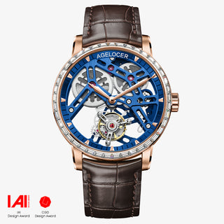 AGELOCER Original Luxury Diamond Tourbillon Series Manual Winding Men Mechanical Watches