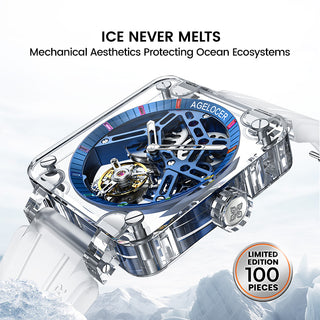 AGELOCER Original Tourbillon Series Limited Edition Sapphire Mechanical Skeleton Watches For Men