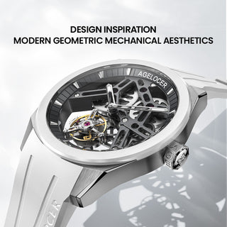 AGELOCER Original Tourbillon Series Skeleton Manual Winding Mechanical Men Watch- Ceramic Bezel Edition