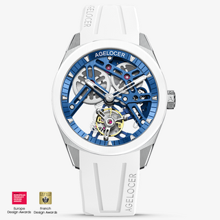 AGELOCER Original Tourbillon Series Skeleton Hand-wound Mechanical Men Watch- Ceramic Bezel Edition