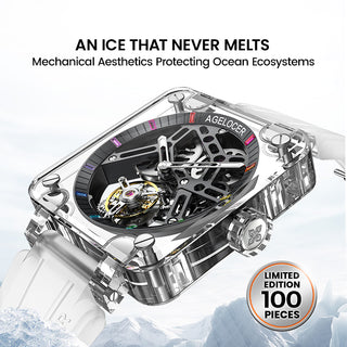 AGELOCER Original Tourbillon Series Sapphire Limited Edition Luminous Manual Winding Mechanical Men Watches